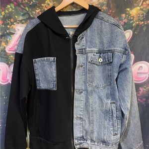 Two-Tone Jeans Jacket